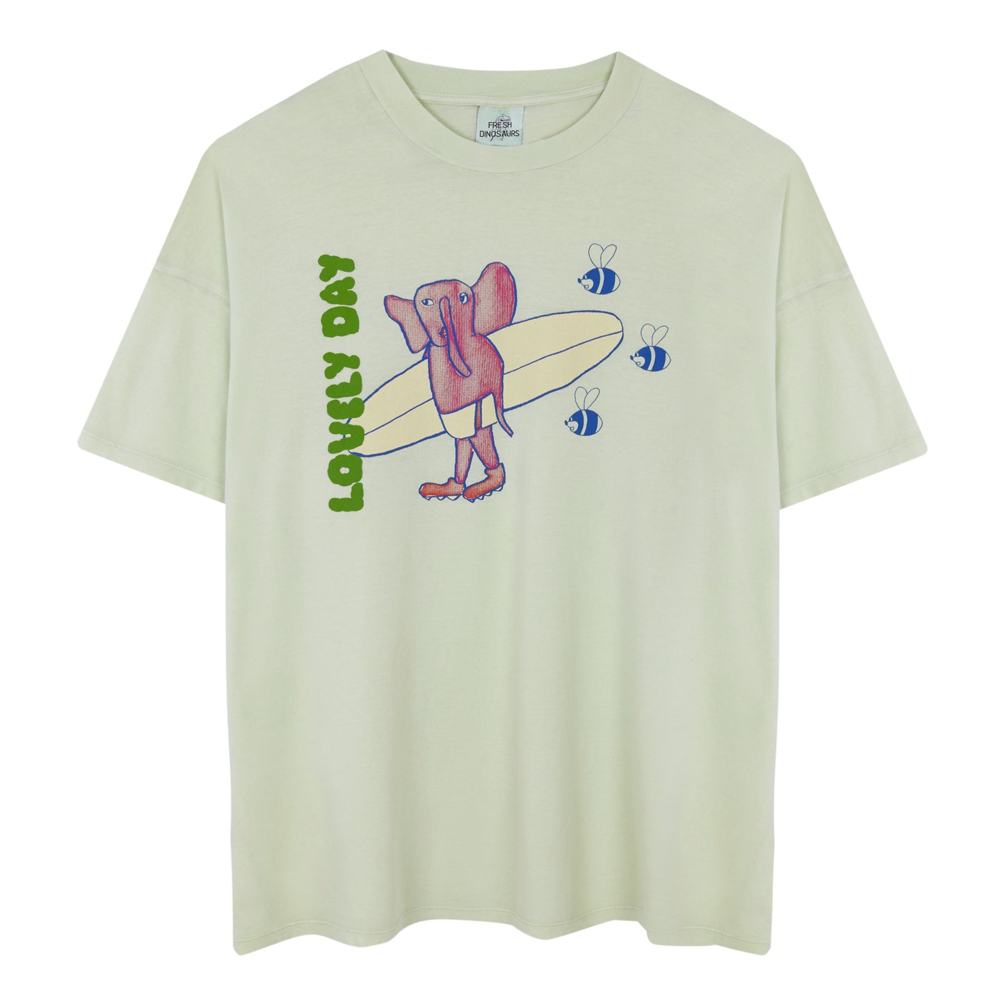 Surfing Elephant Adult T-shirt